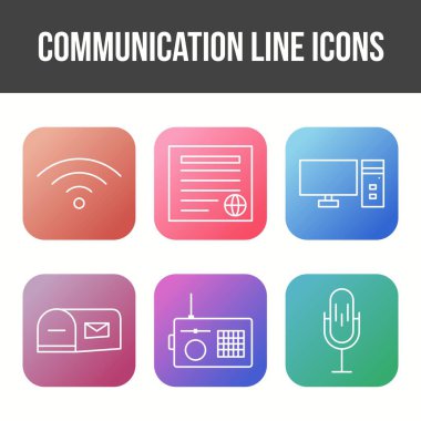 Eşsiz İletişim Satırı Vektör Simgesi Ayarları