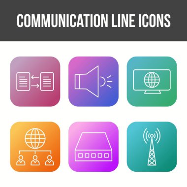 Eşsiz İletişim Satırı Vektör Simgesi Ayarları