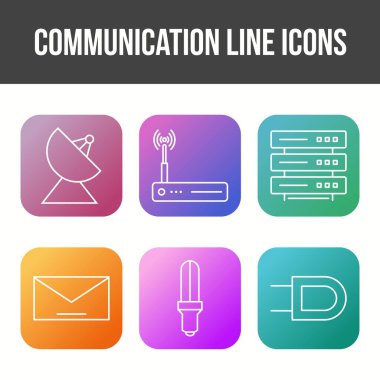 Eşsiz İletişim Satırı Vektör Simgesi Ayarları
