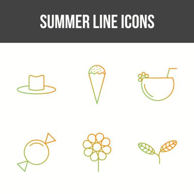 Eşsiz Yaz Satırı Vektör Simgesi Ayarları