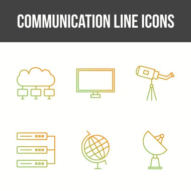 Eşsiz İletişim Satırı Vektör Simgesi Ayarları