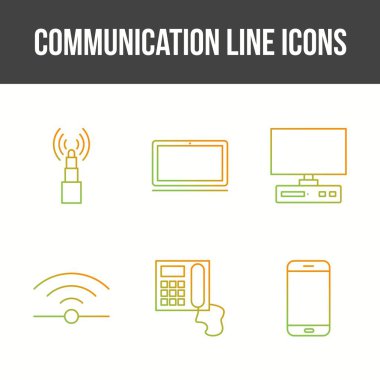 Eşsiz İletişim Satırı Vektör Simgesi Ayarları