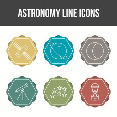 Eşsiz Astronomi Satır Vektörü Simgesi Ayarları