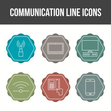 Eşsiz İletişim Satırı Vektör Simgesi Ayarları