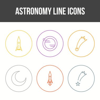 Eşsiz Astronomi Satır Vektörü Simgesi Ayarları