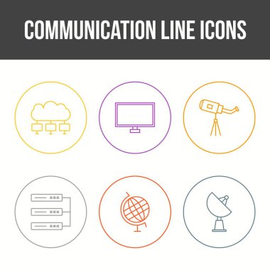 Eşsiz İletişim Satırı Vektör Simgesi Ayarları