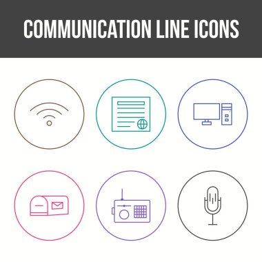 Eşsiz İletişim Satırı Vektör Simgesi Ayarları