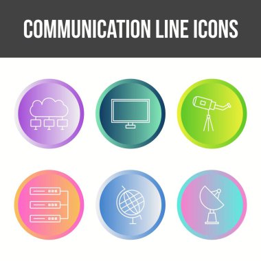 Eşsiz İletişim Satırı Vektör Simgesi Ayarları