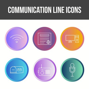 Eşsiz İletişim Satırı Vektör Simgesi Ayarları