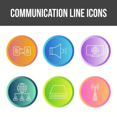 Eşsiz İletişim Satırı Vektör Simgesi Ayarları