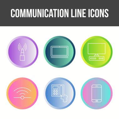 Eşsiz İletişim Satırı Vektör Simgesi Ayarları