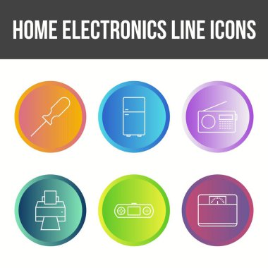 Eşsiz Ev Elektronik Satır Simgesi Ayarları