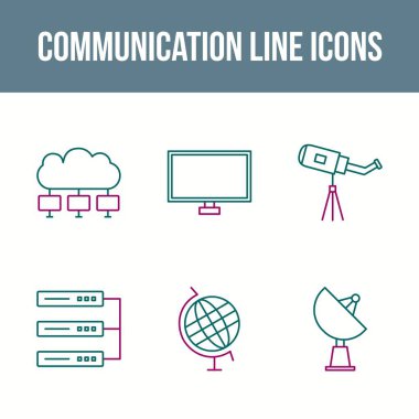 Eşsiz İletişim Satırı Vektör Simgesi Ayarları