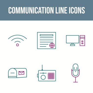 Eşsiz İletişim Satırı Vektör Simgesi Ayarları
