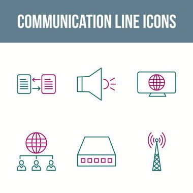 Eşsiz İletişim Satırı Vektör Simgesi Ayarları