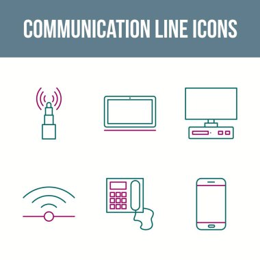 Eşsiz İletişim Satırı Vektör Simgesi Ayarları