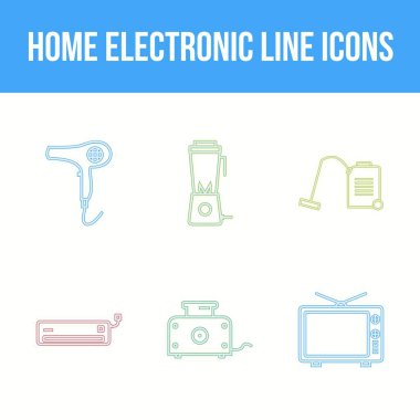 Eşsiz Ev Elektronik Vektör Simgesi Ayarları
