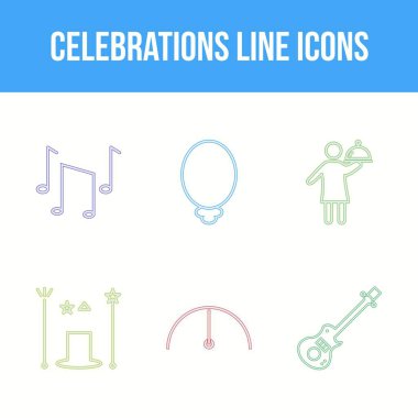 Eşsiz Kutlama Satırı Vektör Simgesi Ayarları