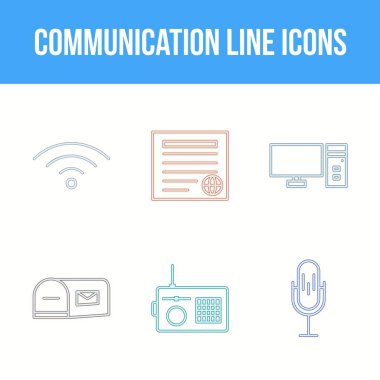 Eşsiz İletişim Satırı Vektör Simgesi Ayarları