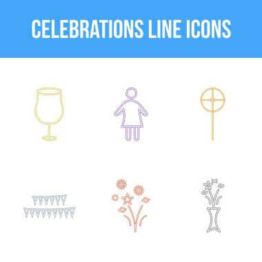 6 Kutlama Vektörü Simgesi Ayarları