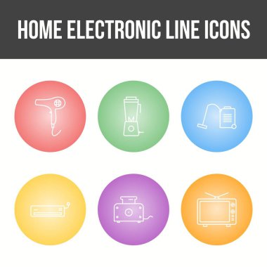 Eşsiz Ev Elektronik Vektör Simgesi Ayarları