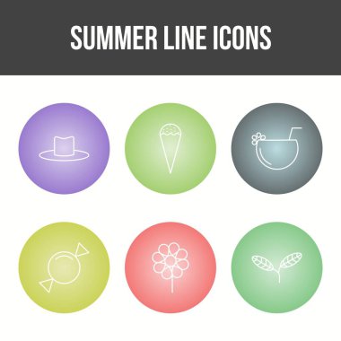 Eşsiz Yaz Satırı Vektör Simgesi Ayarları