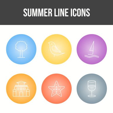 Eşsiz Yaz Satırı Vektör Simgesi Ayarları