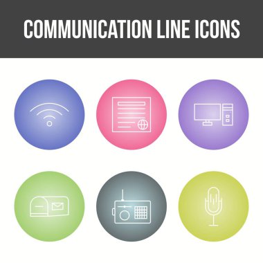 Eşsiz İletişim Satırı Vektör Simgesi Ayarları