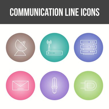 Eşsiz İletişim Satırı Vektör Simgesi Ayarları