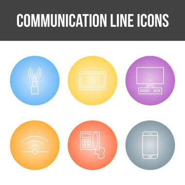 Eşsiz İletişim Satırı Vektör Simgesi Ayarları