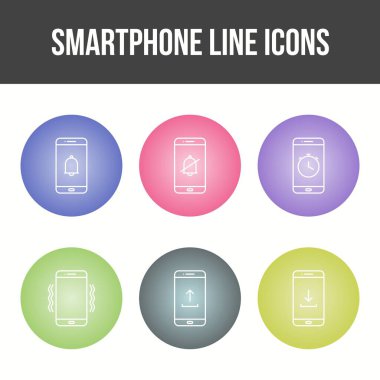 Akıllı Telefon ve Mobil Uygulamalar Vektör Simgesi Ayarları
