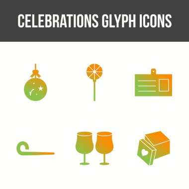 Eşsiz Kutlama Grafik Vektör Simgesi Ayarları