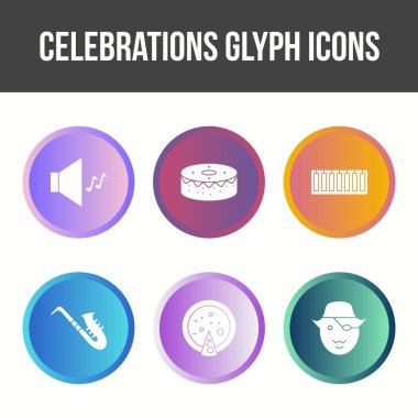 Eşsiz Kutlama Grafik Vektör Simgesi Ayarları