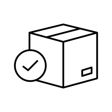 Eşsiz Paket Teslim Edilen Vektör Satırı Simgesi