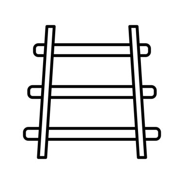 Eşsiz Demiryolu Satır Vektörü Simgesi