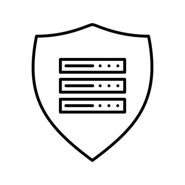 Güvenli sunucunun eşsiz satır siyah simgesi