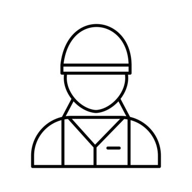 Eşsiz Endüstri İşçi Hattı Vektör Simgesi