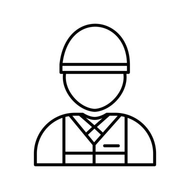 Eşsiz Endüstri İşçi Hattı Vektör Simgesi