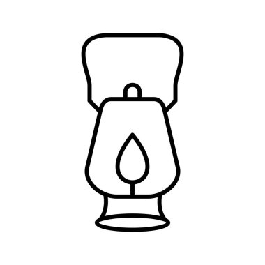 Benzersiz Yağ Lambası Satır Vektörü Simgesi