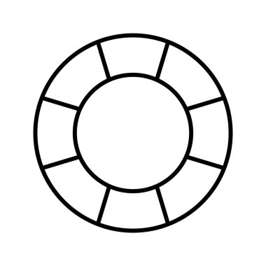 Benzersiz Hayat Kurtarma Tüpü Satır Vektörü Simgesi