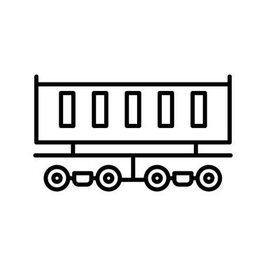 Eşsiz Wagon Satır Vektörü Simgesi