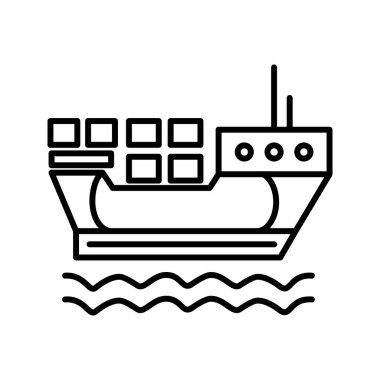 Eşsiz Sevkiyat Vektör Satır Simgesi