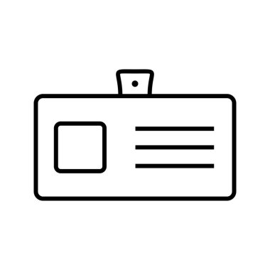 kimlik kartı çizgisi vektör simgesi