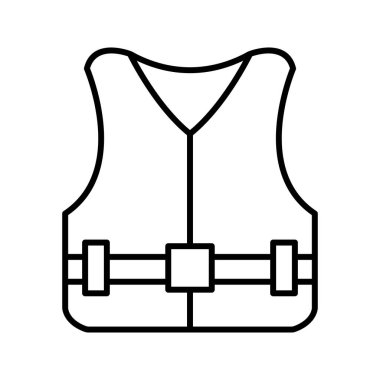 Eşsiz Hayat Ceketi Vektör Satırı Simgesi
