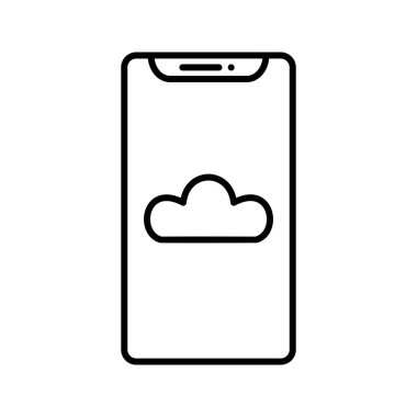 Eşsiz Bulut Depolama Satırı Vektör Simgesi