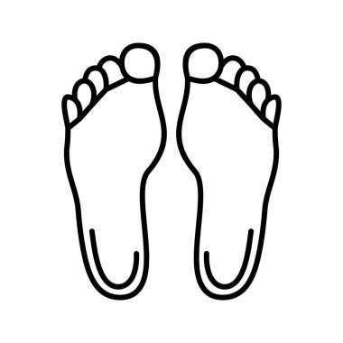 Eşsiz Ayaklar Vektör Satır Simgesi