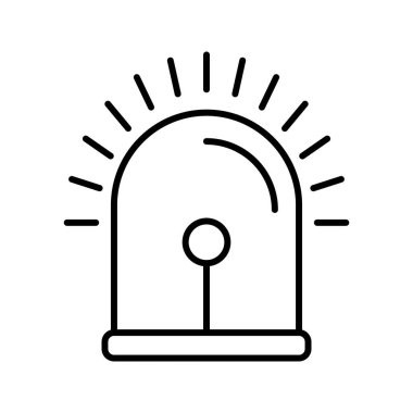 Sirenin eşsiz çizgi vektör simgesi