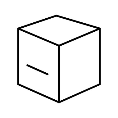 Eşsiz Küp satır vektör simgesi