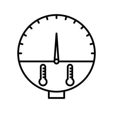 Eşsiz Sıcaklık Göstergesi Satır Vektörü Simgesi