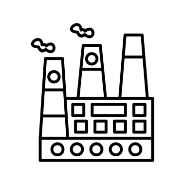 Eşsiz Fabrika Satır Vektörü Simgesi